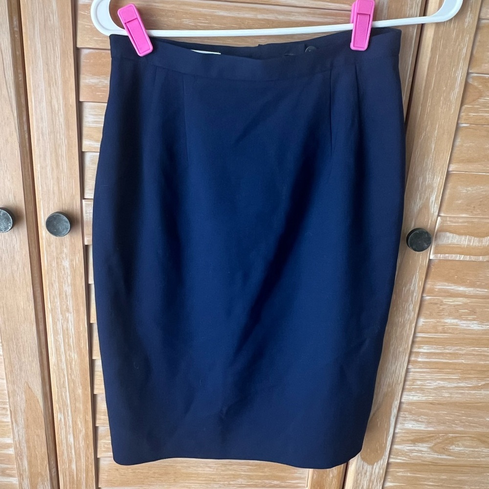 Talbots Vintage Navy Pencil Skirt